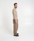 Pantaloni baggy 'Fabio' in misto lana #marrone