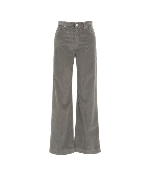 Pantalone svasato in velluto a coste 'Enna' #grigio