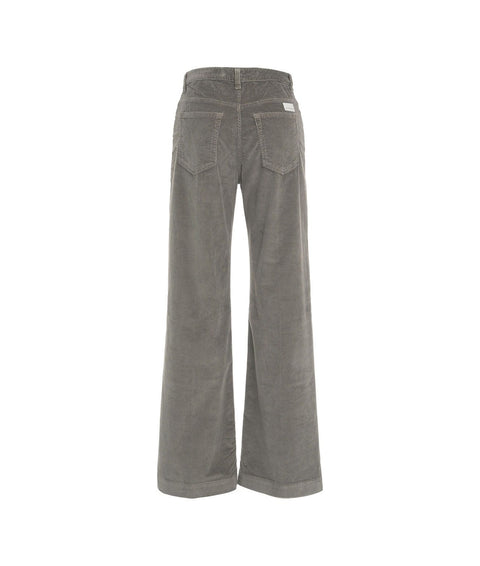 Pantalone svasato in velluto a coste 'Enna' #grigio