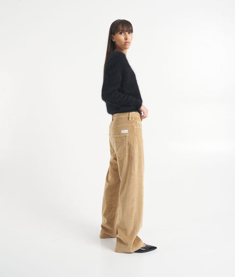 Pantaloni 'Elsa' in velluto a coste #beige