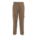 Pantaloni con tasche con patta #marrone