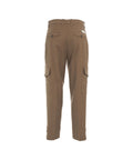 Pantaloni con tasche con patta #marrone