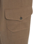 Pantaloni con tasche con patta #marrone