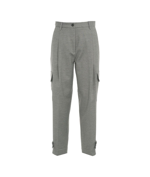 Pantaloni con tasche con patta #grigio