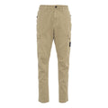 Pantaloni cargo con logo staccabile #beige