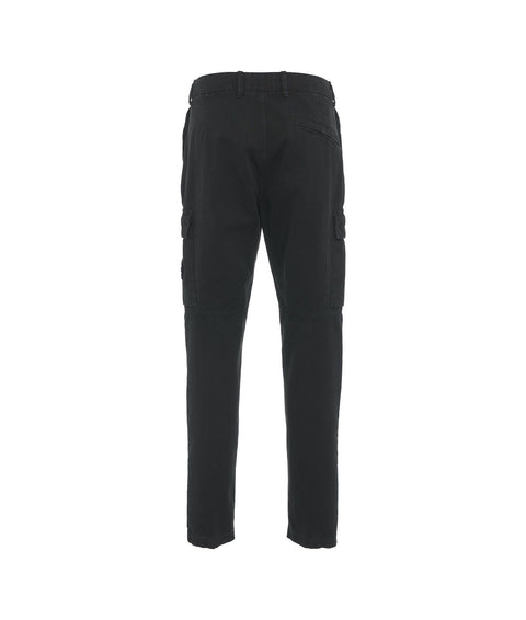 Pantaloni cargo con logo staccabile #nero