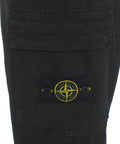 Pantaloni cargo con logo staccabile #nero