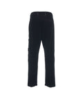 Pantaloni cargo in velluto a coste con logo staccabile #blu