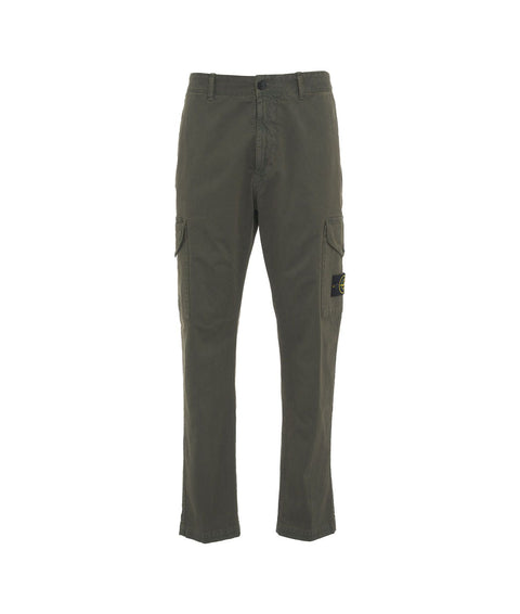 Pantaloni cargo con logo staccabile #verde