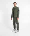 Pantaloni cargo con logo staccabile #verde