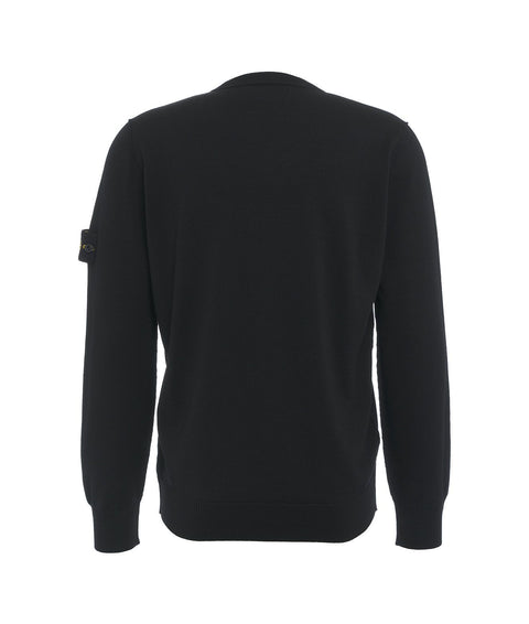 Maglione con logo staccabile #nero