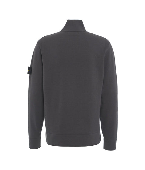 Maglione con logo staccabile #grigio