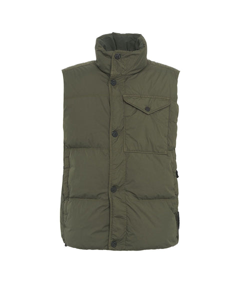 Gilet trapuntato in piuma d'oca #verde