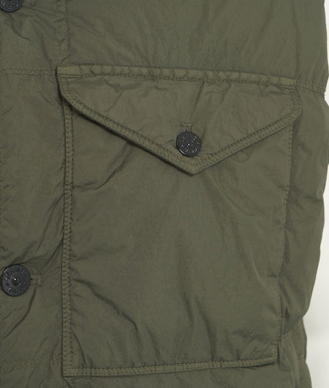 Gilet trapuntato in piuma d'oca #verde