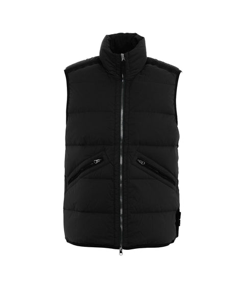 Gilet trapuntato in piuma d'oca #nero