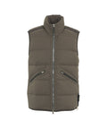 Gilet trapuntato in piuma d'oca #marrone