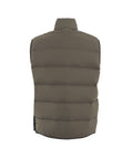 Gilet trapuntato in piuma d'oca #marrone