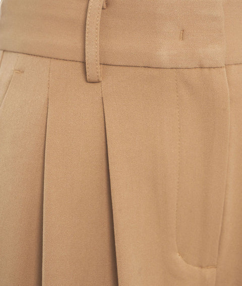 Bermuda con pieghe 'Luisa' #beige