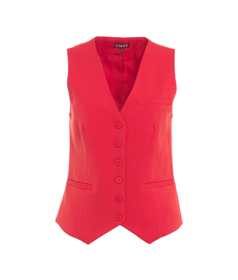 Gilet monopetto 'Brett' #rosso