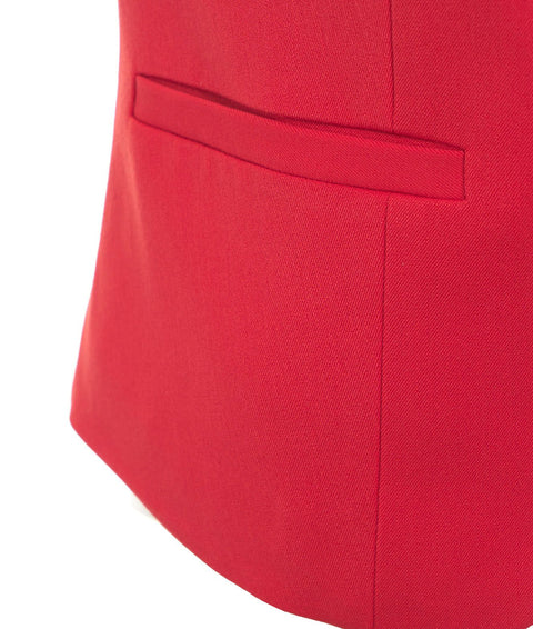 Gilet monopetto 'Brett' #rosso