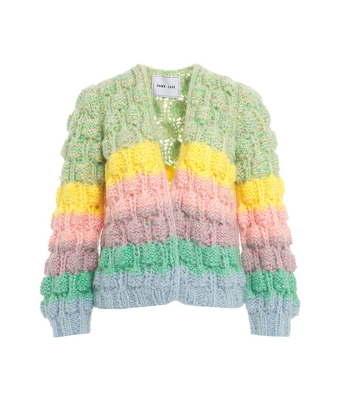 Cardigan in maglia di mohair 'Arena' #multicolore