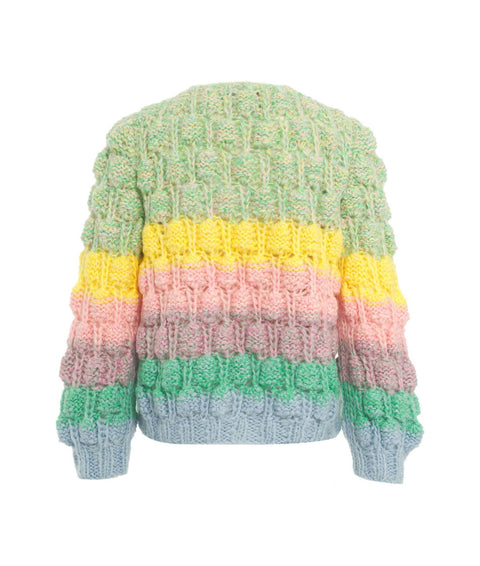 Cardigan in maglia di mohair 'Arena' #multicolore