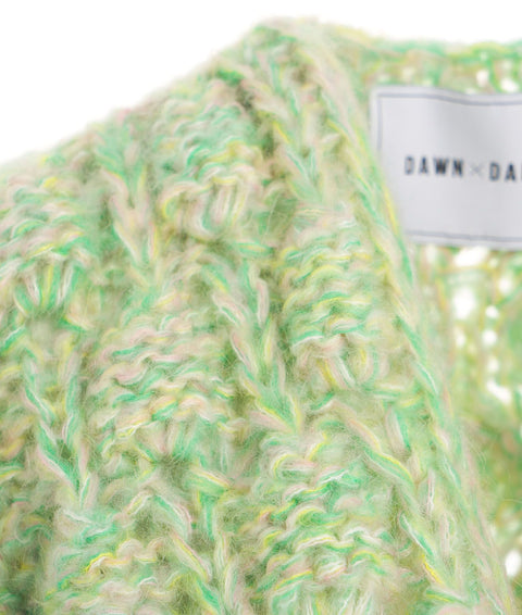 Cardigan in maglia di mohair 'Arena' #multicolore