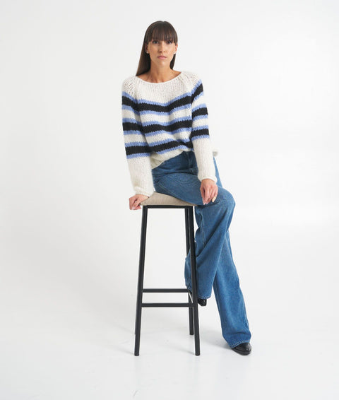 Maglione in maglia di mohair “Epoke #blu