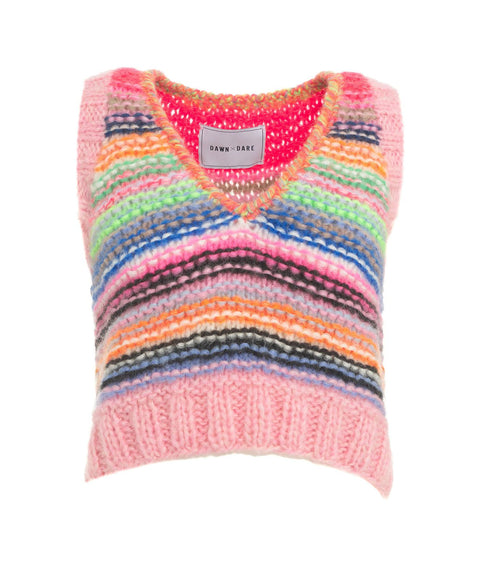 Gilet in maglia mohair 'Ginny' #multicolore