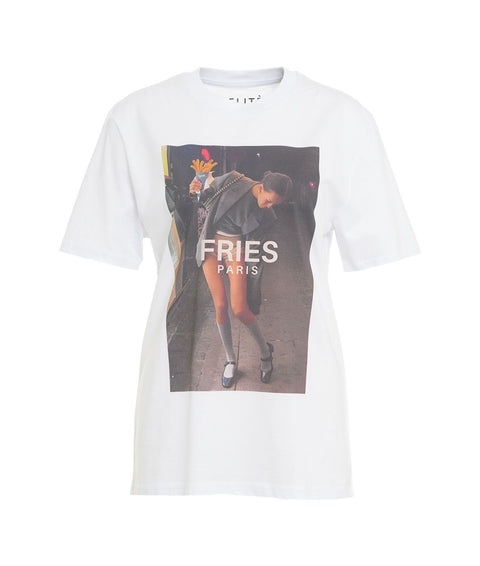 T-shirt 'Fries' #bianco