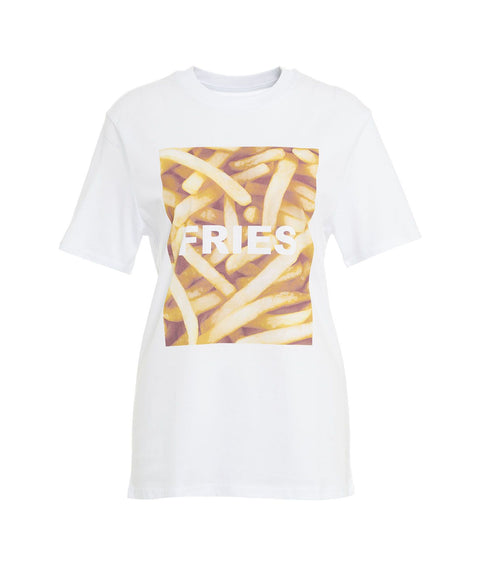 T-shirt "Chips" #bianco