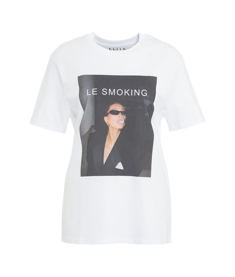 T-shirt "Smoking" #bianco