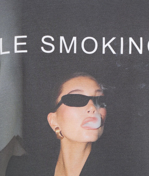 T-shirt "Smoking" #bianco