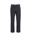 Pantalone denim cropped #blu