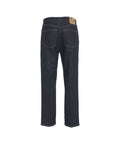 Pantalone denim cropped #blu