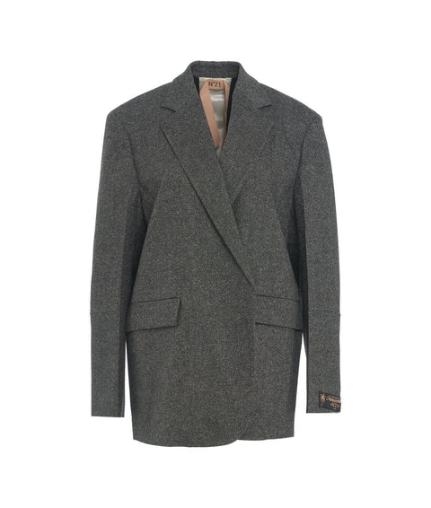 Blazer in misto lana #grigio