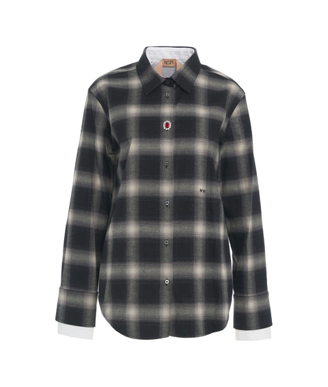 Camicia double layer #nero