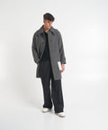 Cappotto Outdoor in misto lana con cappuccio rimovibile #grigio