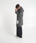 Cappotto Outdoor in misto lana con cappuccio rimovibile #grigio