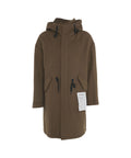 Outdoor cappotto con cappuccio #marrone