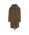 Outdoor cappotto con cappuccio #marrone