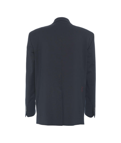 Blazer con dettagli di cucitura #blu