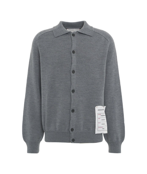 Cardigan in maglia #grigio