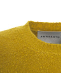 Maglione in maglia con pois e frange #giallo