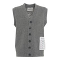 Gilet in maglia di misto lana e cashmere #grigio