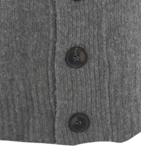 Gilet in maglia di misto lana e cashmere #grigio