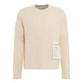 Maglione in maglia di misto alpaca #bianco