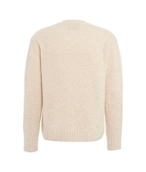 Maglione in maglia di misto alpaca #bianco