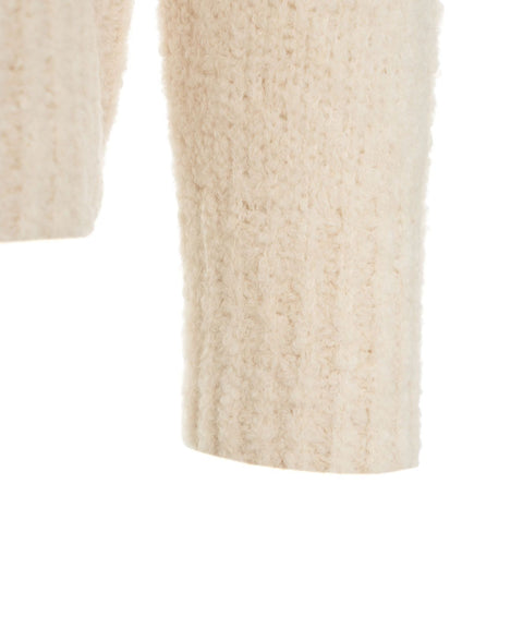 Maglione in maglia di misto alpaca #bianco