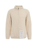 Maglione in misto alpaca con zip #bianco